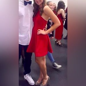 Ruby red Windsor A-line dress